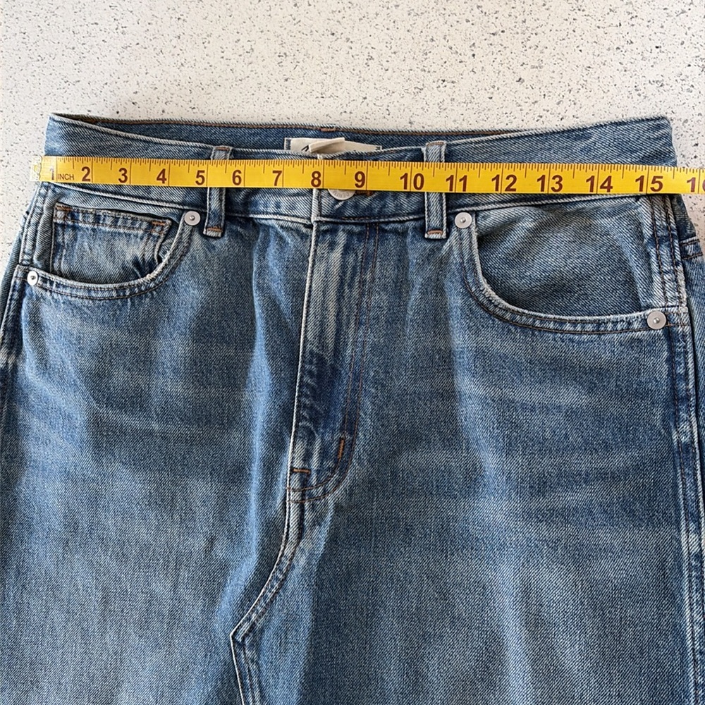 Madewell The Riley Denim Midi Skirt size 27 NWOT - Picture 4 of 7